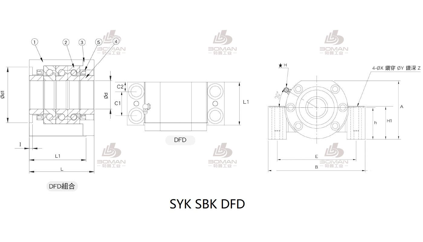 SYK AF25 syk丝杆固定端和支撑端
